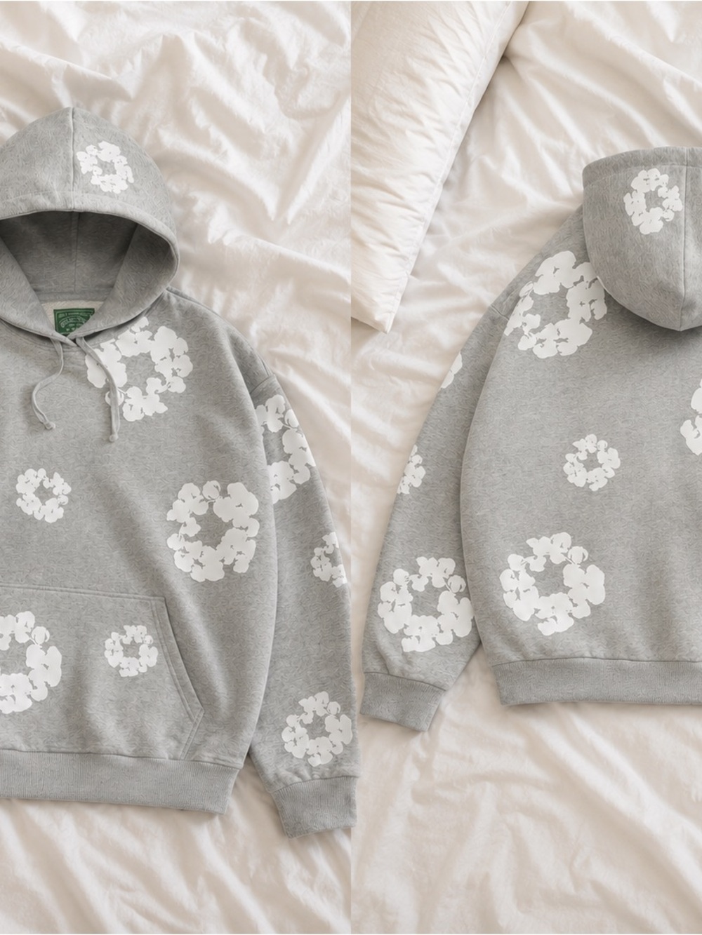 Denim Tears Cotton Wreath Hoodie Gray/White